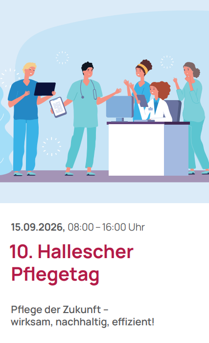 Flyer Titelbild 10. Hallescher Pflegetag